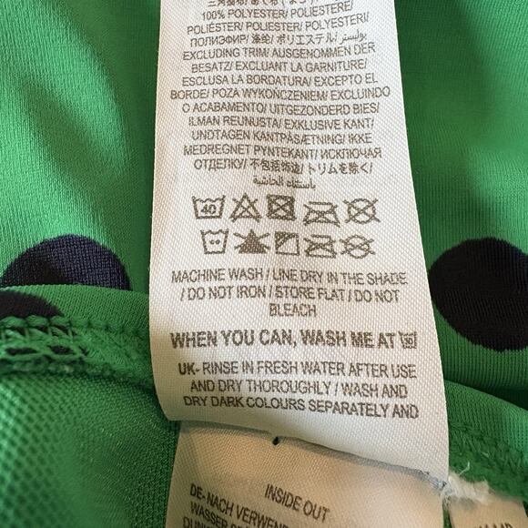 Boden Talamanca Polka Dot One Piece Swimsuit Green Blue Womens Size 10 (989) - Picture 8 of 8